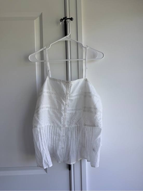 Universal Thread Tops - Universal Thread White Eyelet Pintuck Camisole